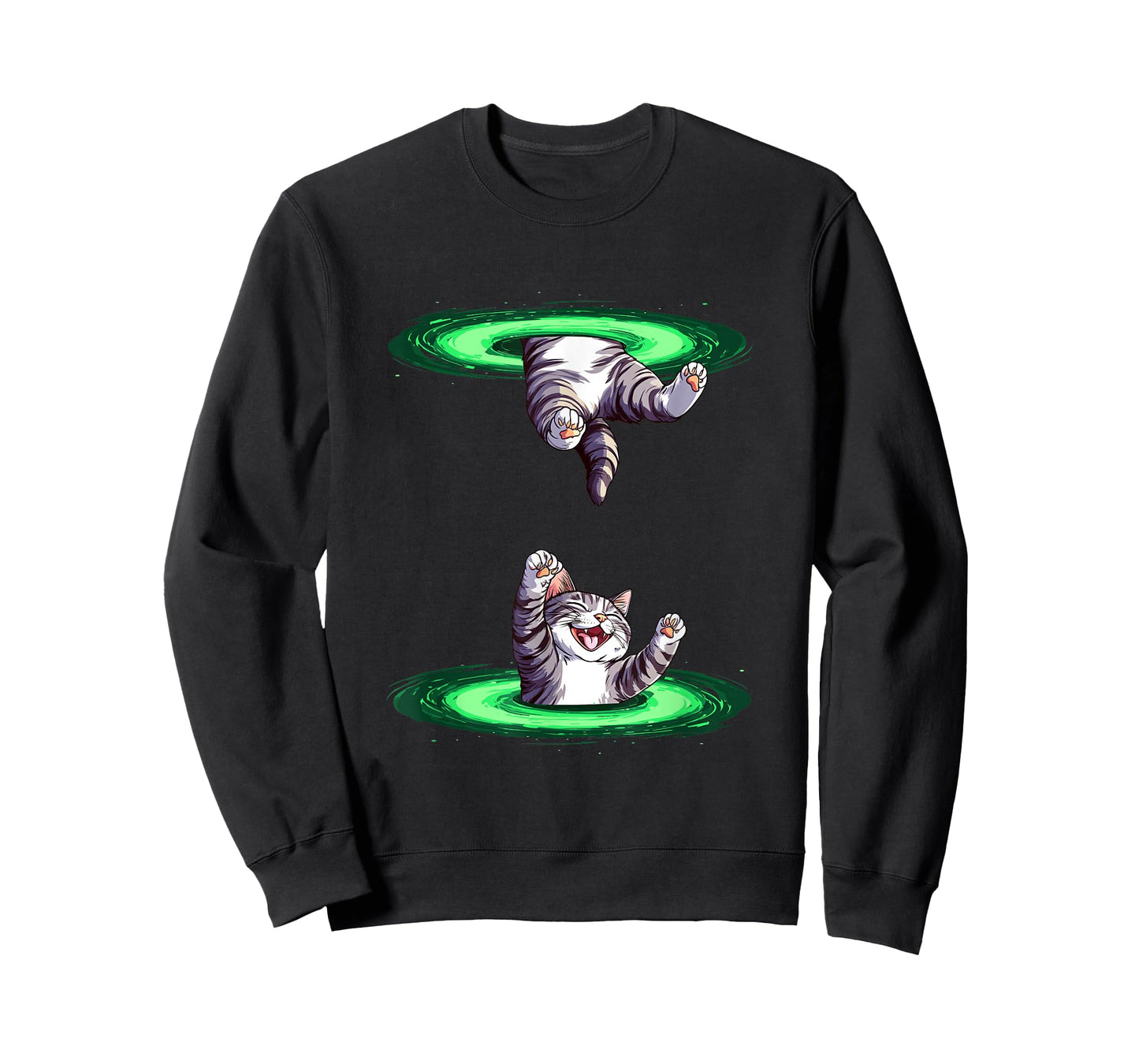Funny Fiction Cat with Portal for Boys and Girls T-Shirt