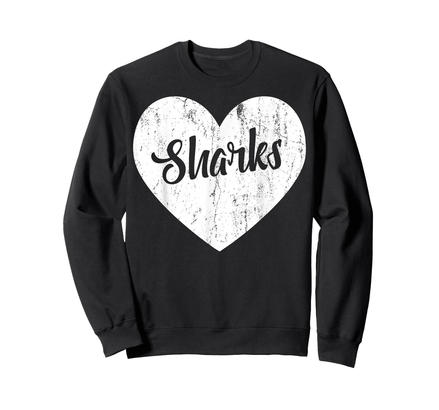 Sharks School Sports Fan Team Spirit Mascot Heart Gift T-Shirt