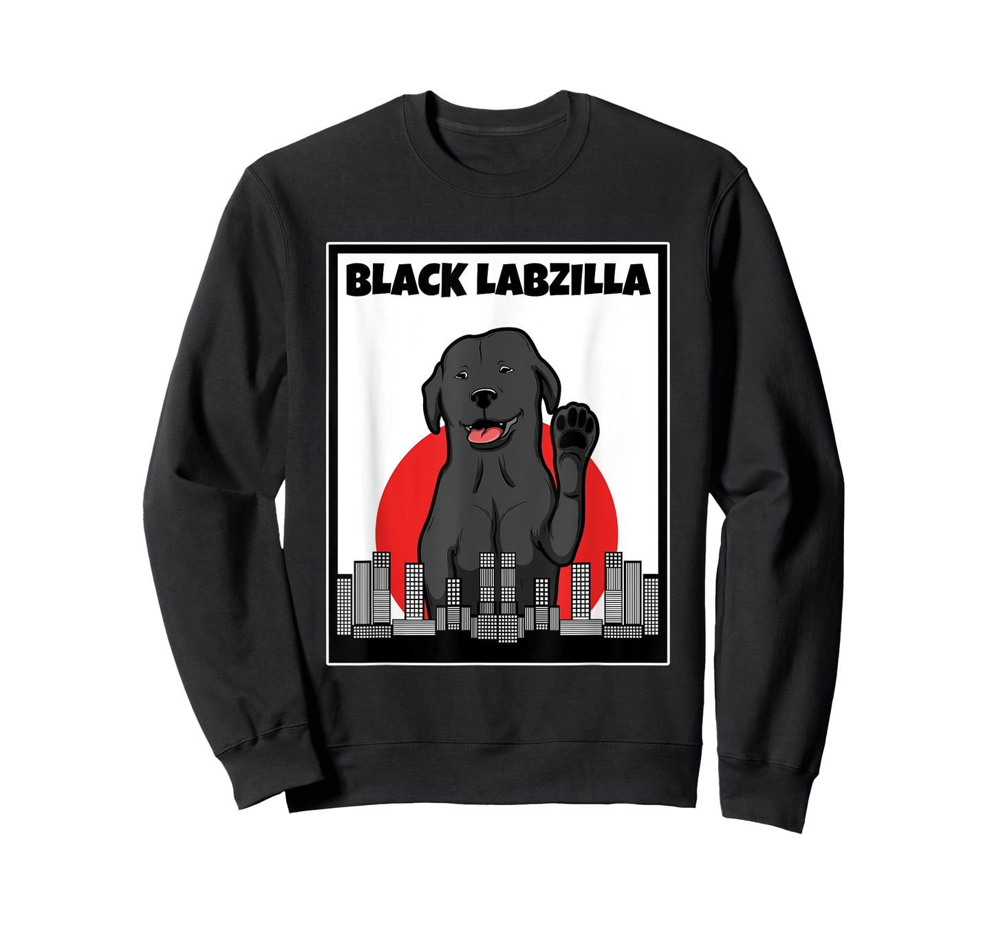 Black labzilla | Funny Lab Labrador Retriever Dogs Trendy T-Shirt