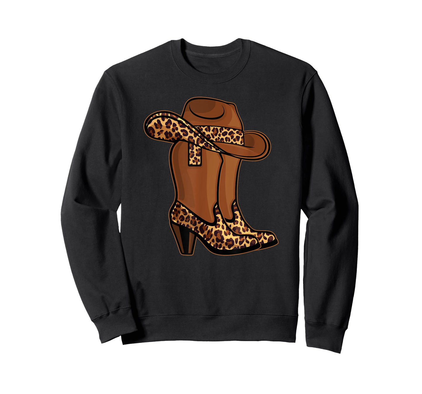 Cowgirl Boots and Hat leopard print T-Shirt