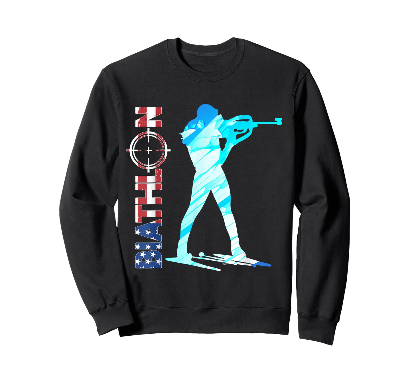 Biathlon USA Flag Apparel American Cross-Country Skiing Women Men T-Shirt