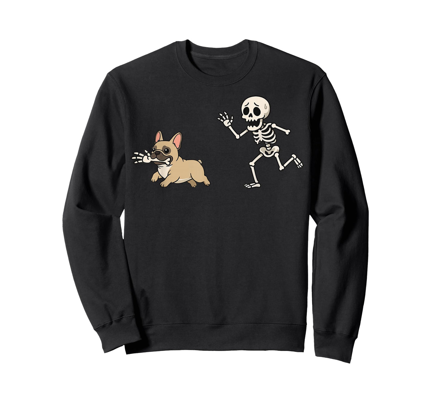 French Bulldog Skeleton Hand Halloween T-Shirt