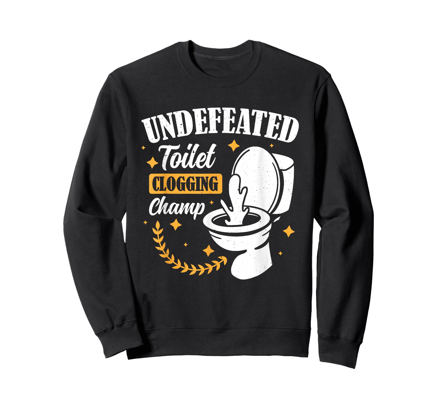 Clogged Toilet Funny Embarrassing Bathroom Unisex Adults T-Shirt Black Small Crew Neck Short Sleeve T-Shirt