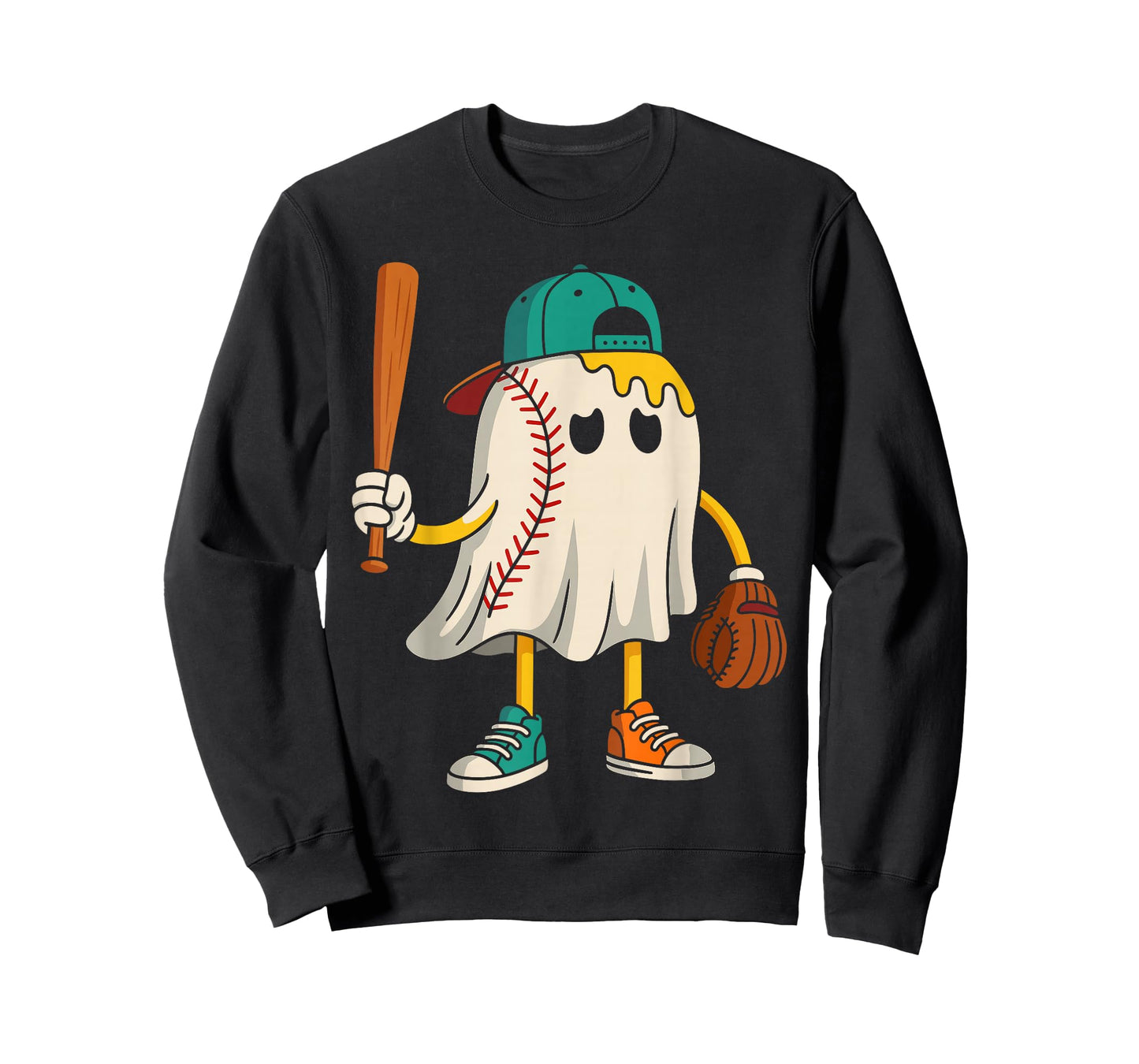 Funny Halloween Shirts for Boys, Drippy Ice Cream Ghost T-Shirt