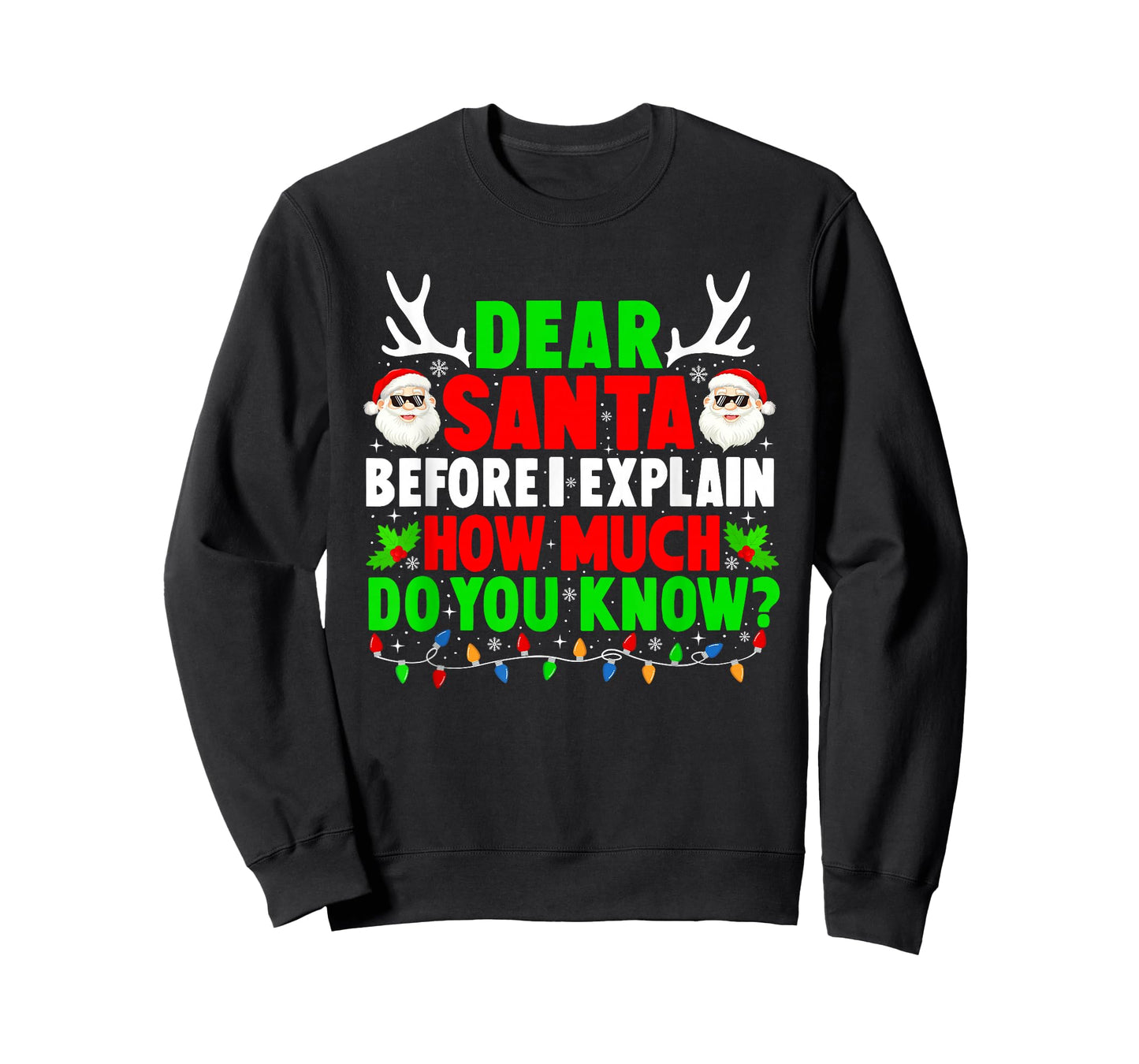 Dear Santa I Can Explain Funny Xmas Family Men Women Kids T-Shirt