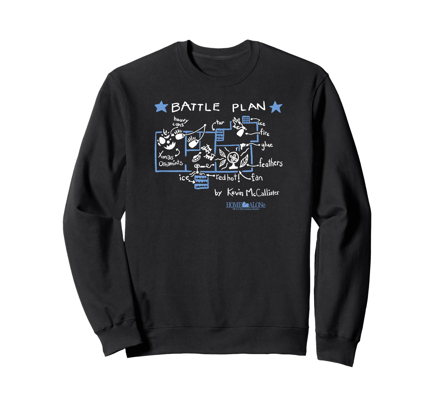 Home Alone Kevin Battle Plan Trap Map Design T-Shirt