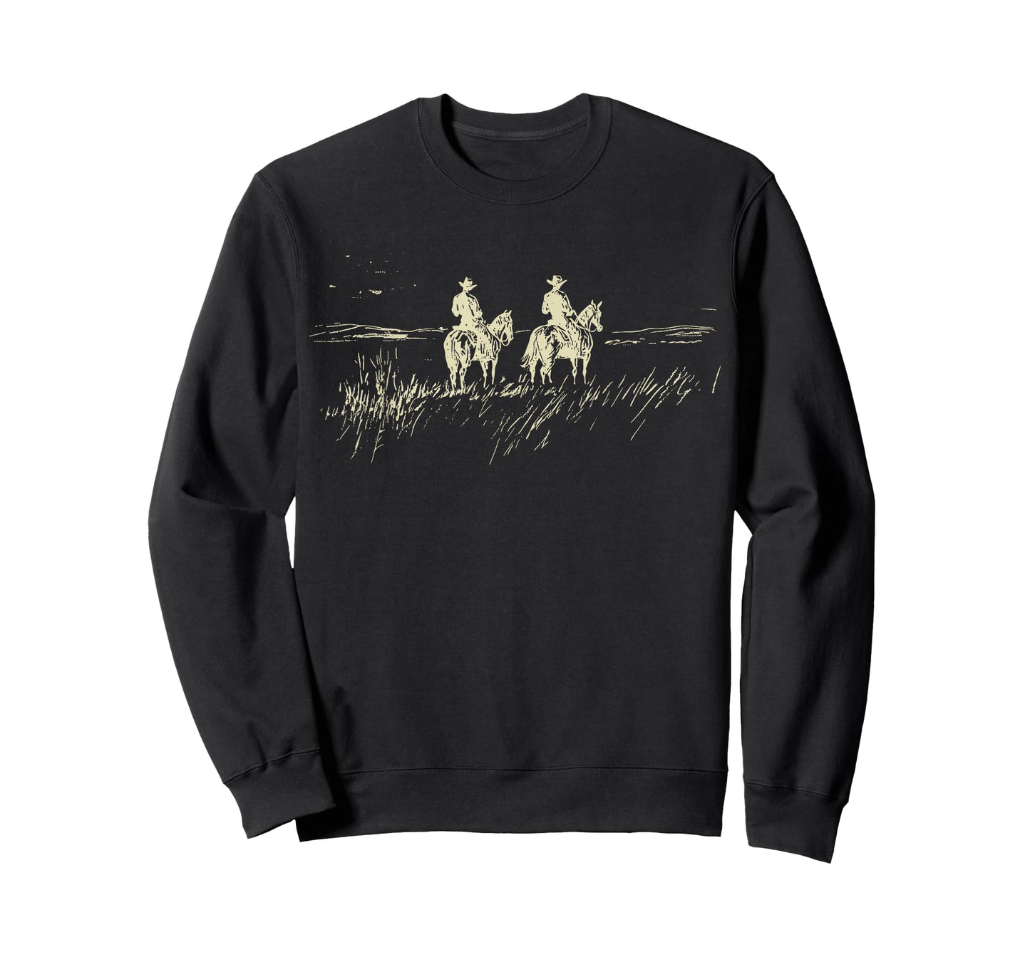 Cowboys On Horizon Vintage Western Cowboy Rodeo Gift for Men T-Shirt