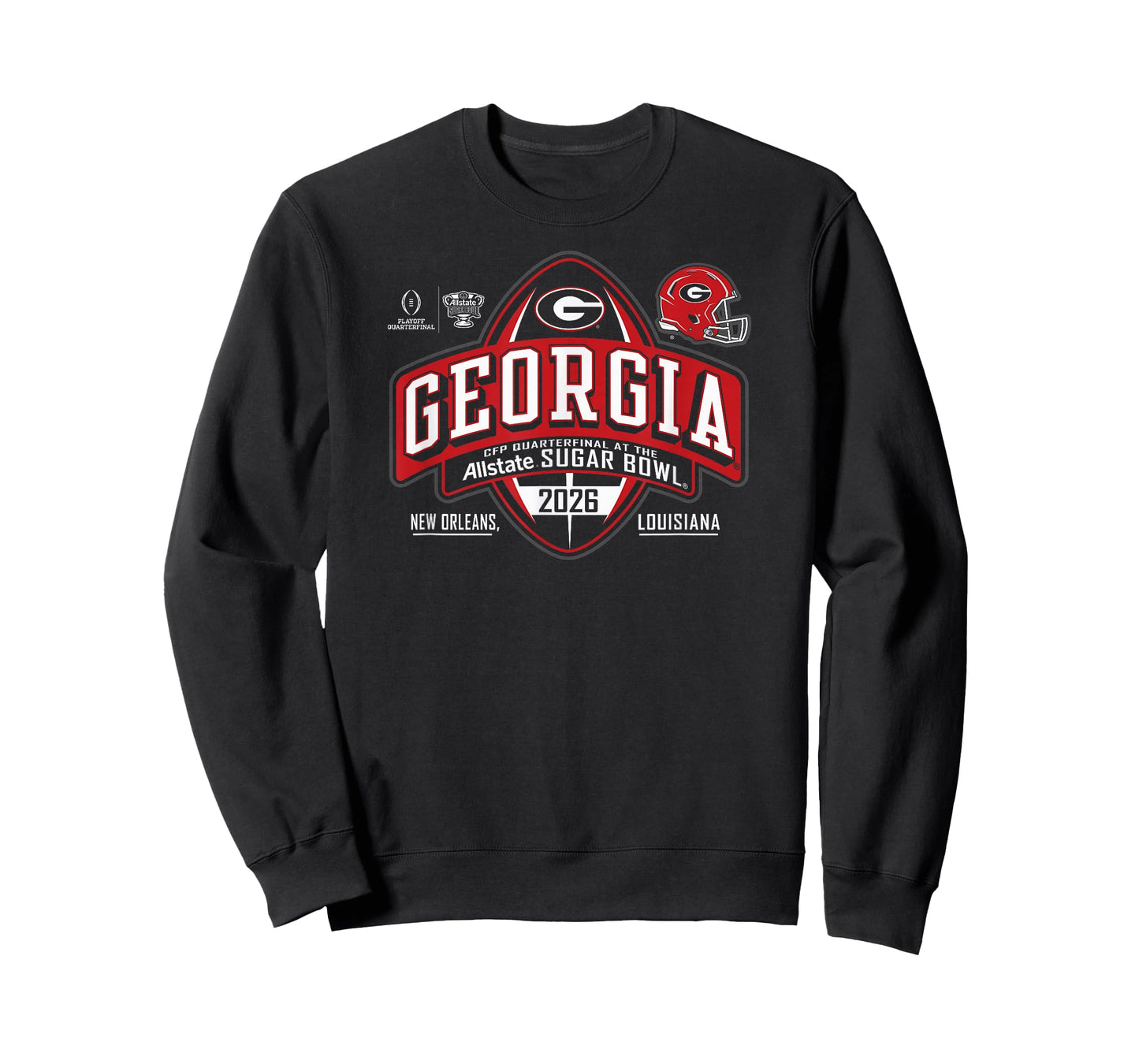 Georgia Bulldogs Sugar Bowl 2025-2026 CFP Quarterfinal Black T-Shirt