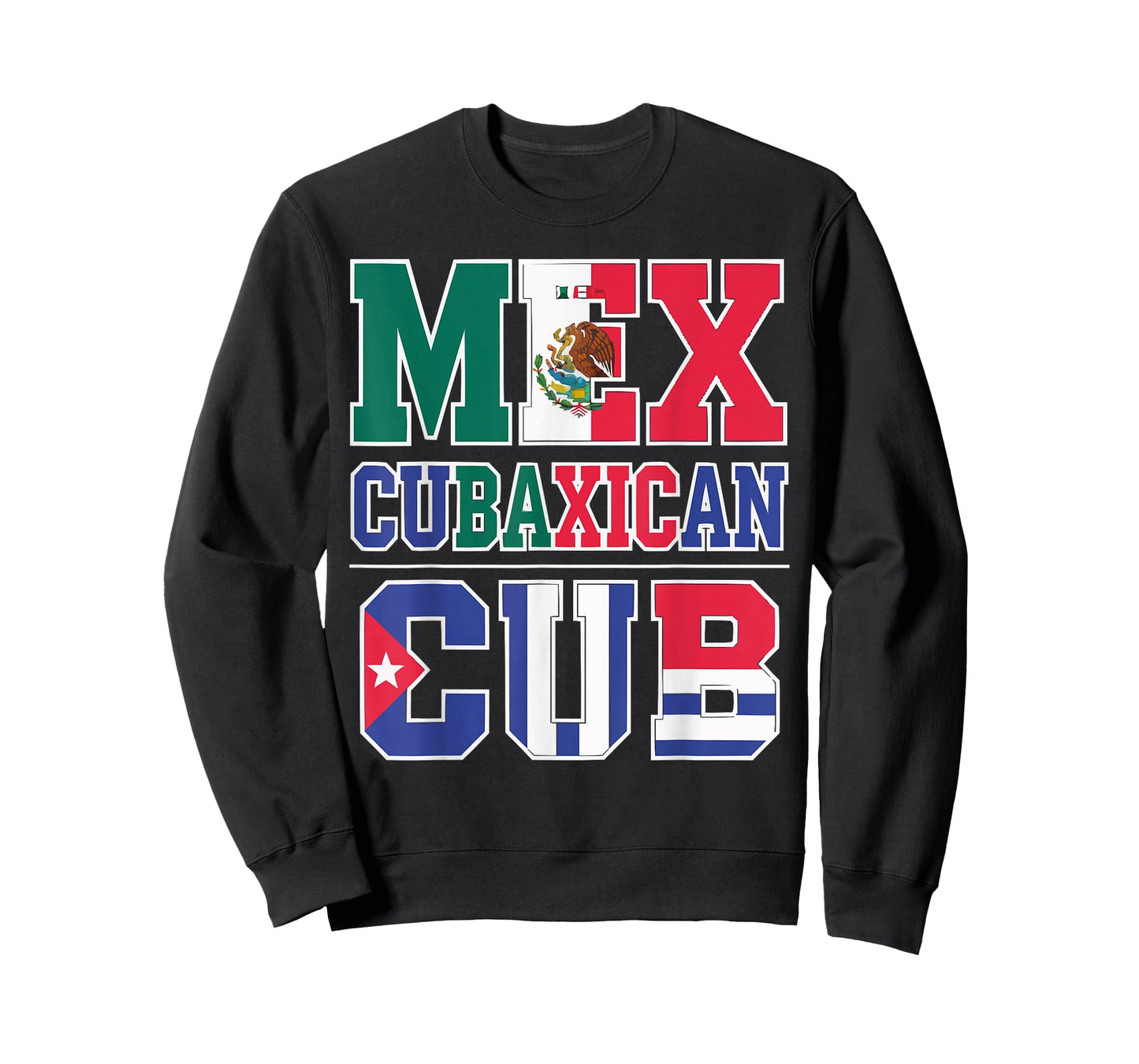 Half Cuban Half Mexican Country Mexico Flag Cuba T-Shirt