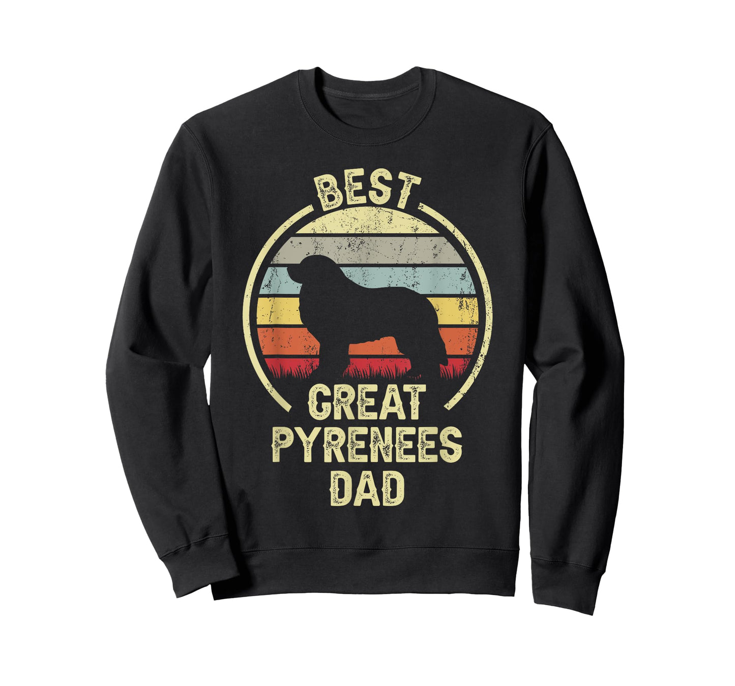 Best Dog Father Dad - Vintage Great Pyrenees T-Shirt