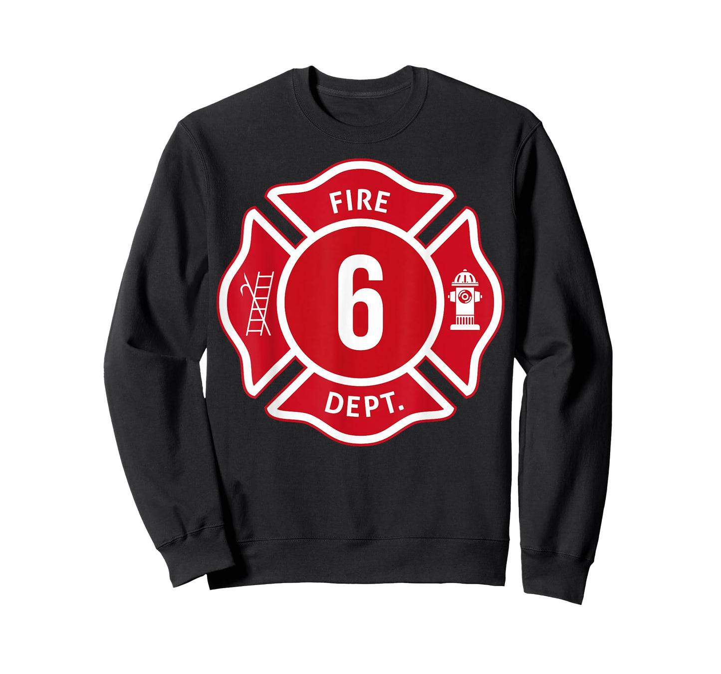 Kids Fire Truck 6th Birthday Boy Firefighter 6 Year Old T-Shirt