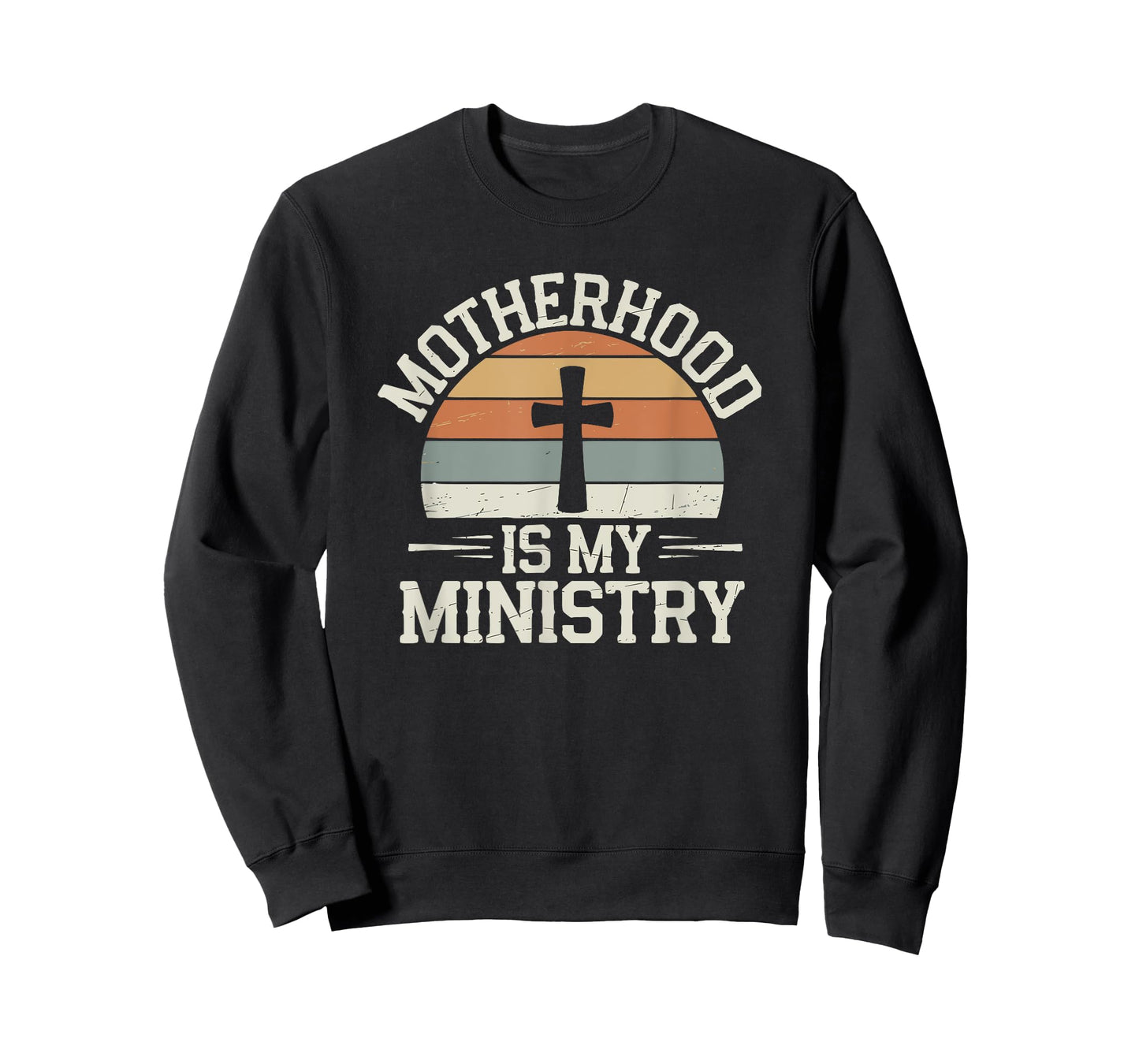 Motherhood Is My Ministry Christian Retro Religious Mom T-Shirt