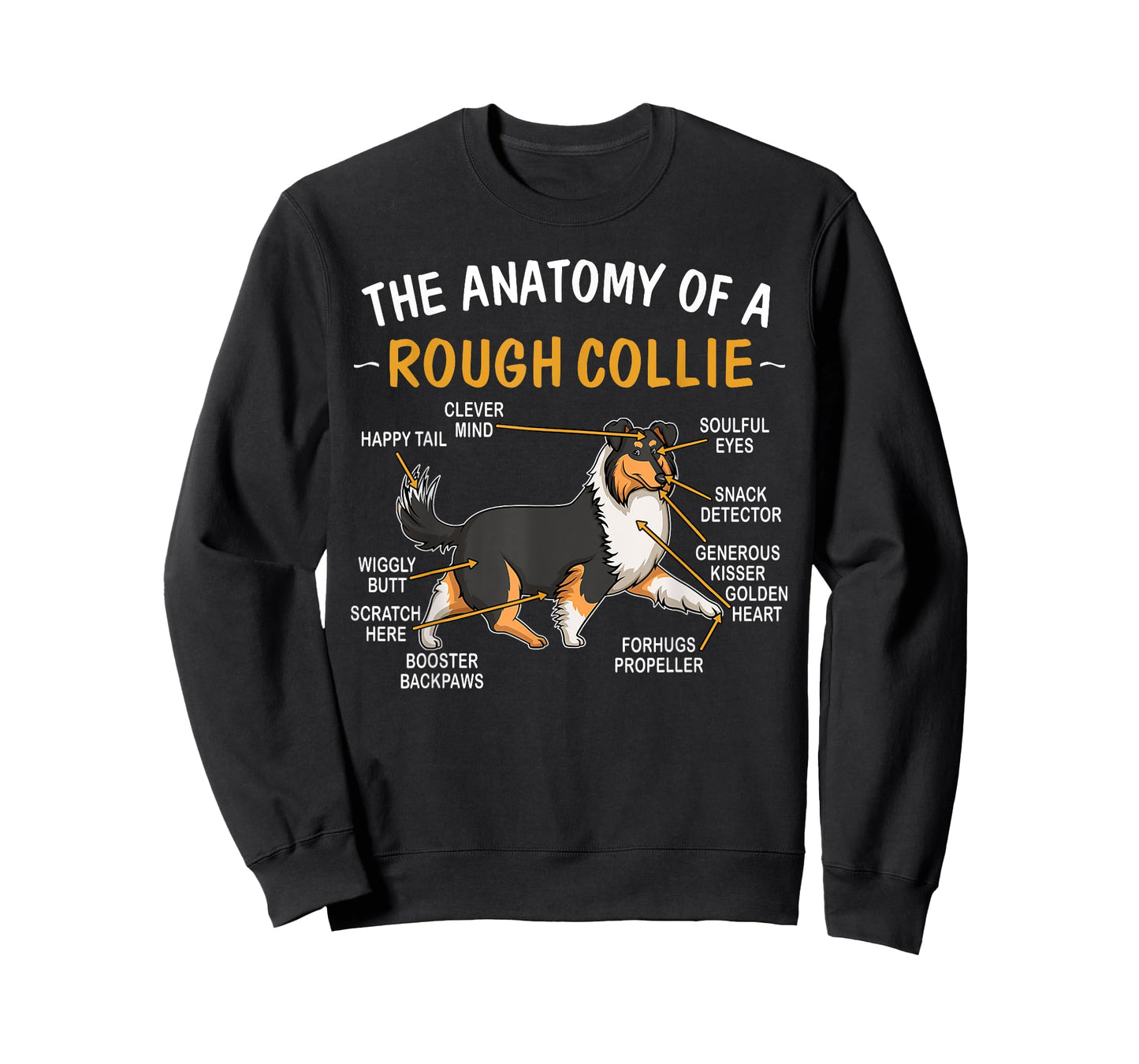 Funny Anatomy Of A Rough Collie For Dog Lovers T-Shirt