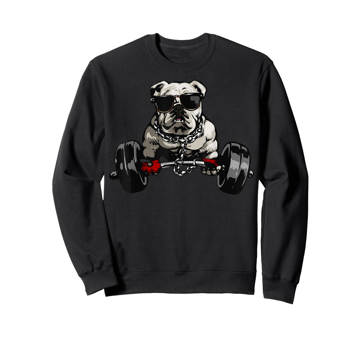 Muscle Bulldog Dog Deadlifting Gym Tee Weightlifting Workout T-Shirt for Men Women