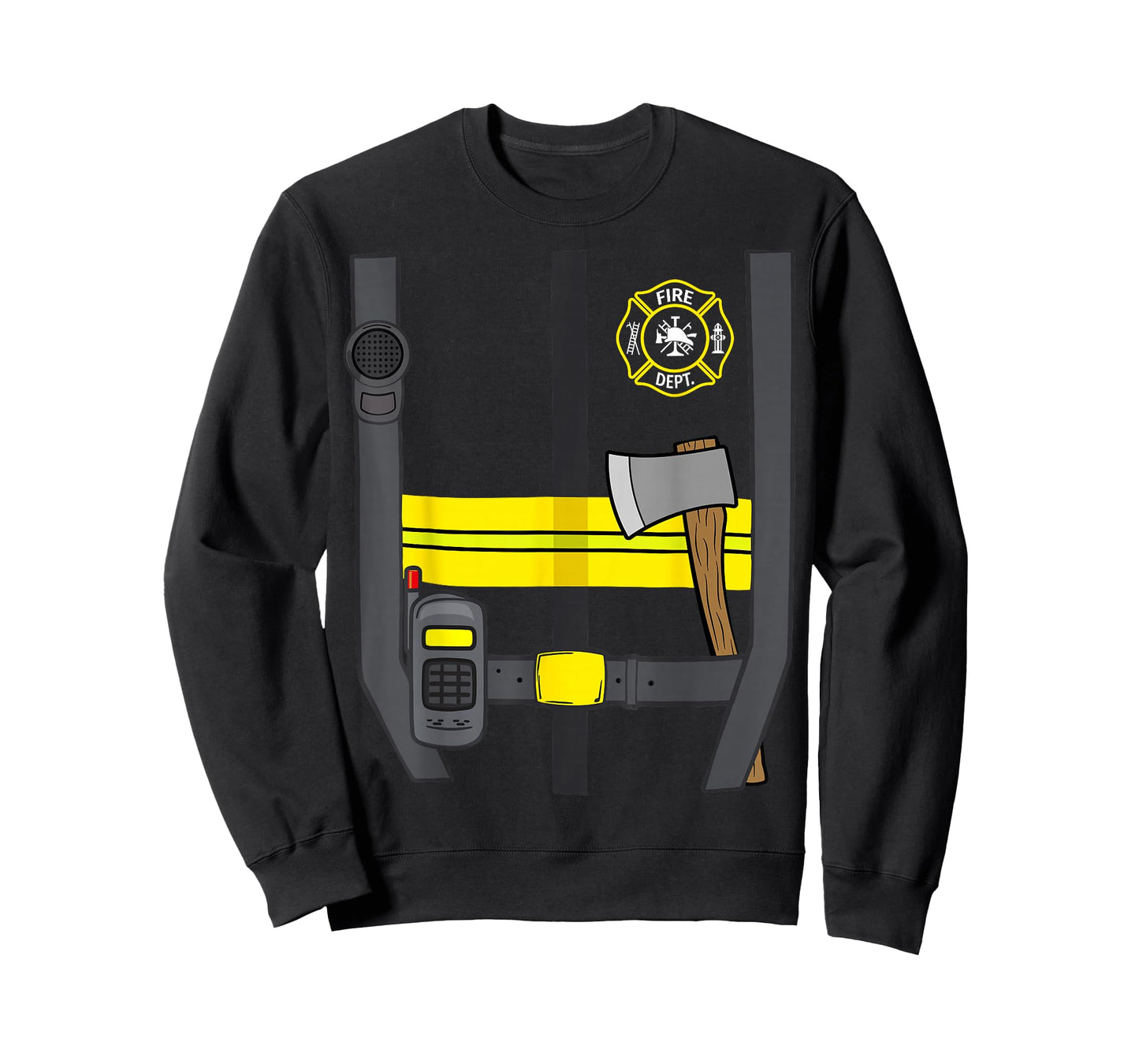 Firefighter Costume Halloween Uniform T-Shirt