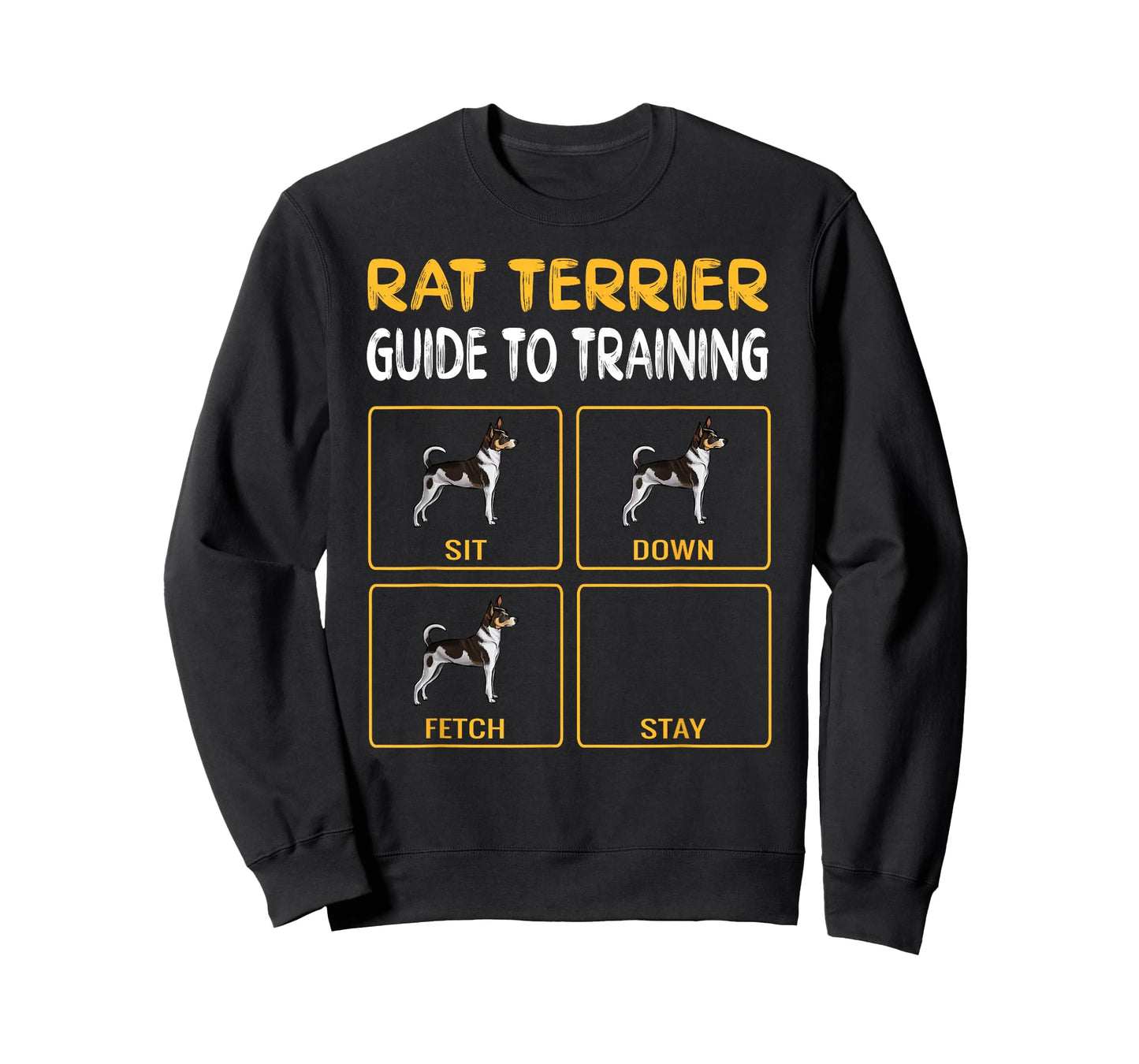 Rat Terriers Owner Gift Dog Themed T-Shirt - Men's Unisex Black Small Crew Neck Short Sleeve Classic Fit Cotton Blend Polyester Halloween Christmas Birthday