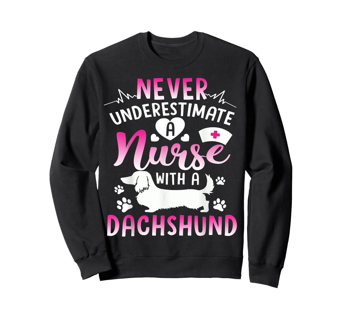 Nurse With A Dachshund Shirt Cute Dachshund Lover RN Gift T-Shirt