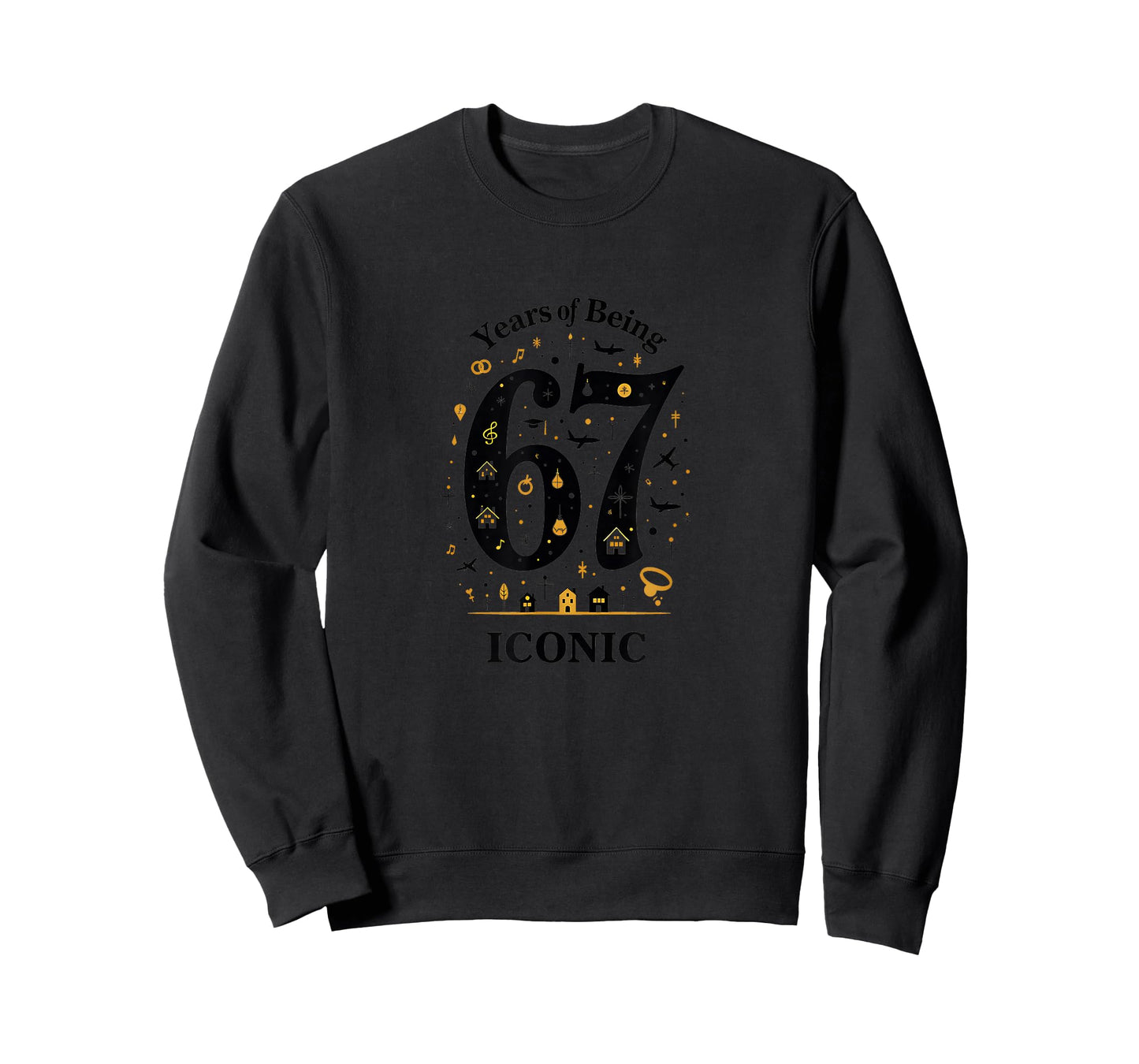 67 Years of Being Iconic Birthday Gift Celebration T-Shirt