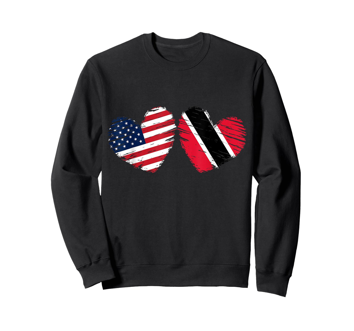 USA Trinidad and Tobago Flag Heart Trinbagonian American T-Shirt