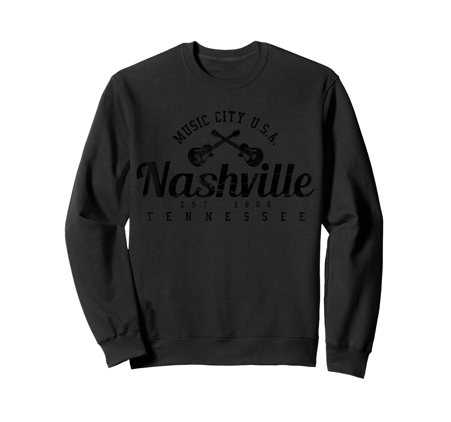 Nashville Tennessee Country Music City Guitar T-Shirt