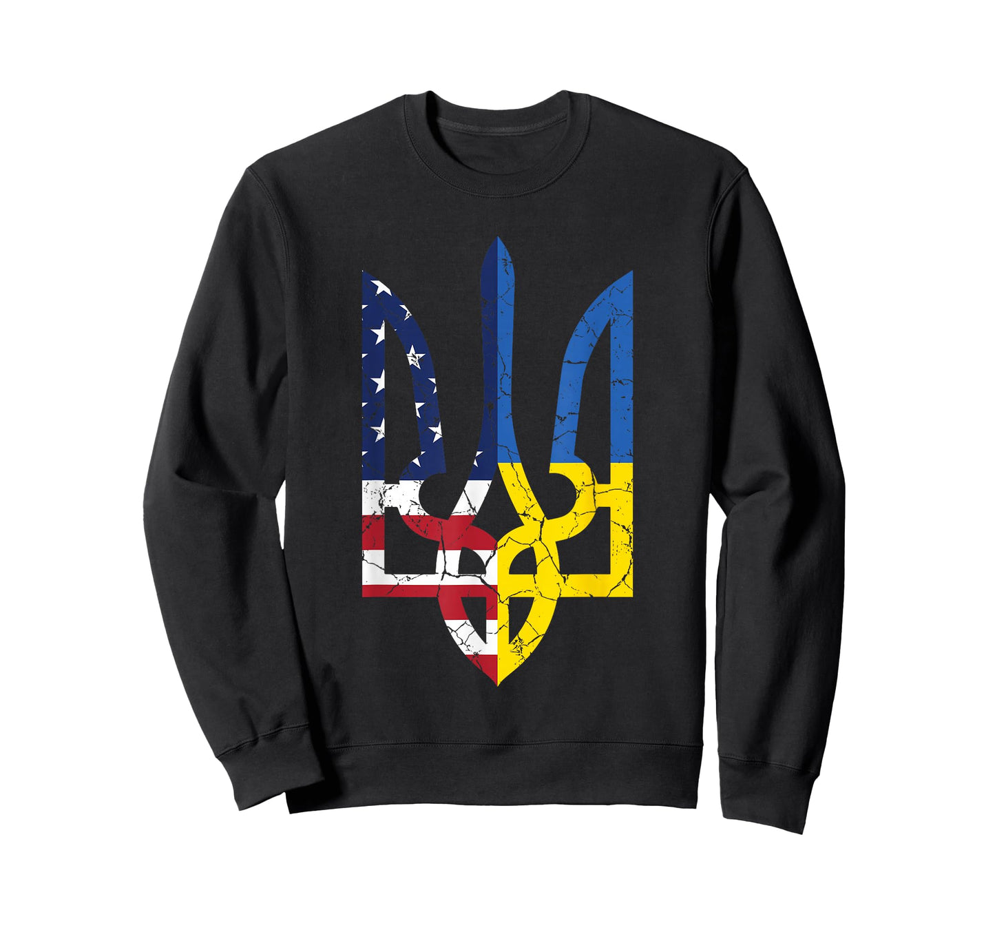 Ukrainian American Flag Symbol Love Support US Ukraine Gift T-Shirt