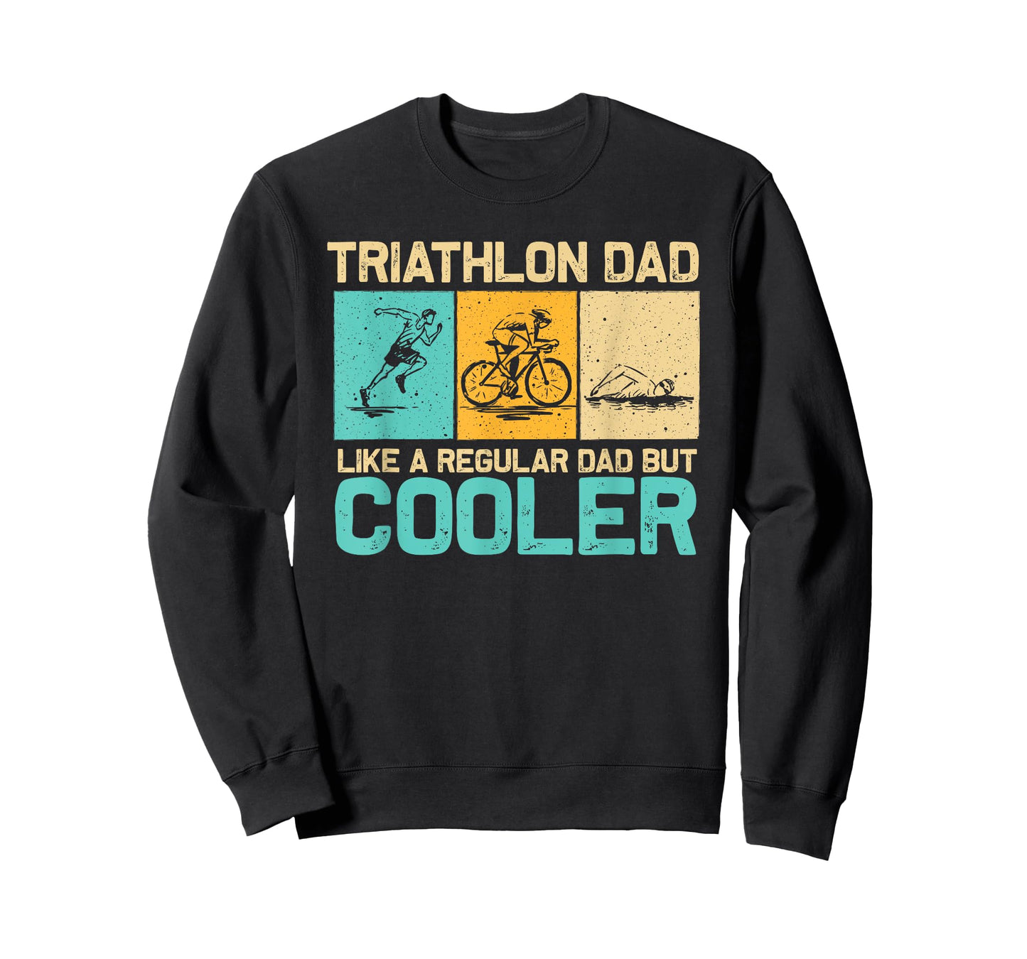 Funny Triathlon Design For Men Dad Swim Bike Run Triathletes T-Shirt