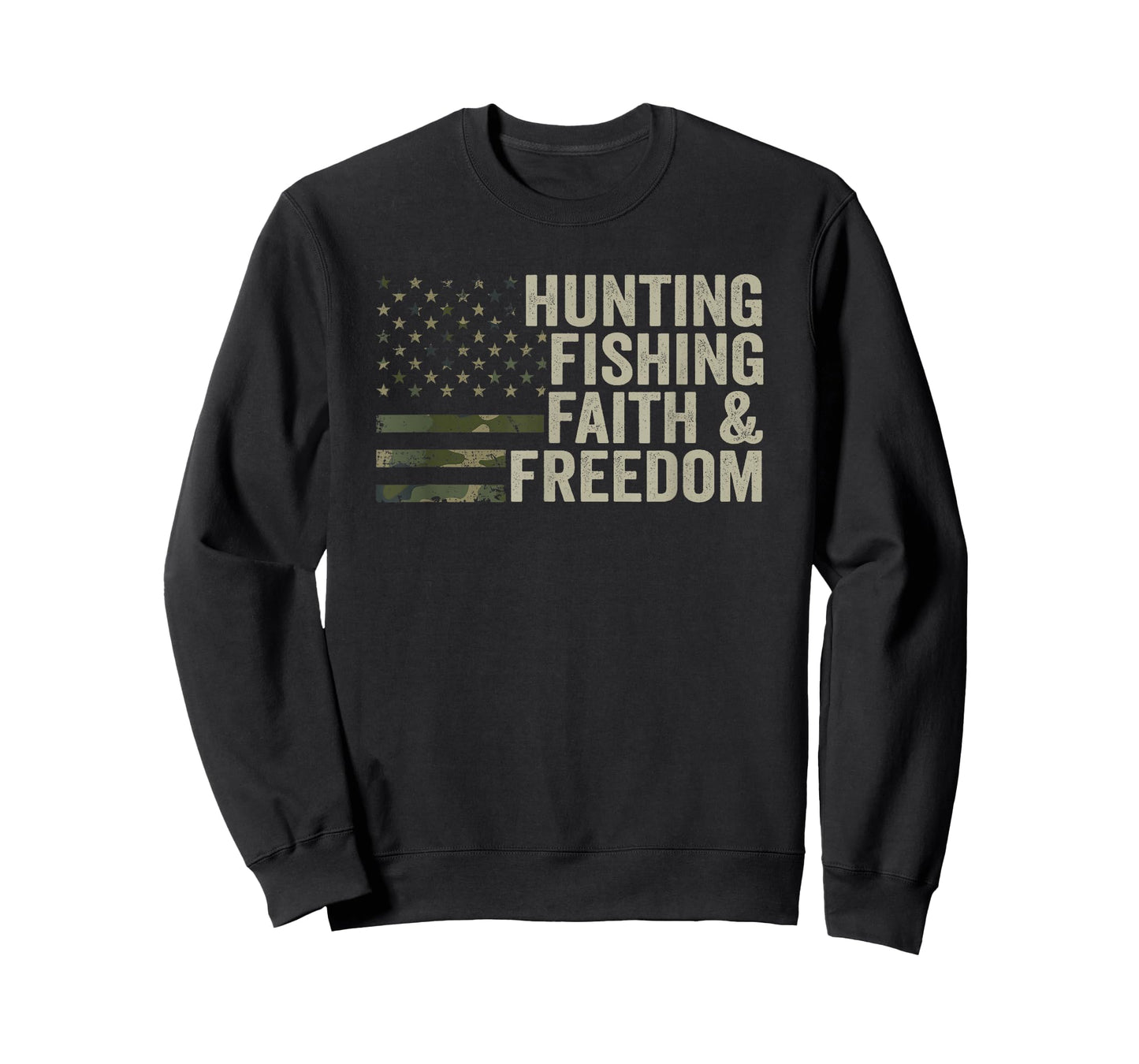 Hunting Fishing Faith & Freedom - Funny Hunter Fisherman T-Shirt
