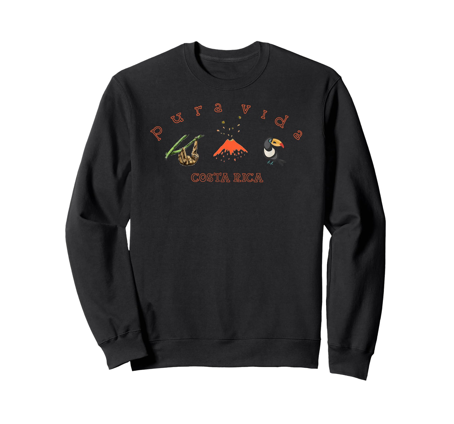 Costa Rica Sloth Volcano Toucan Souvenir T-Shirt
