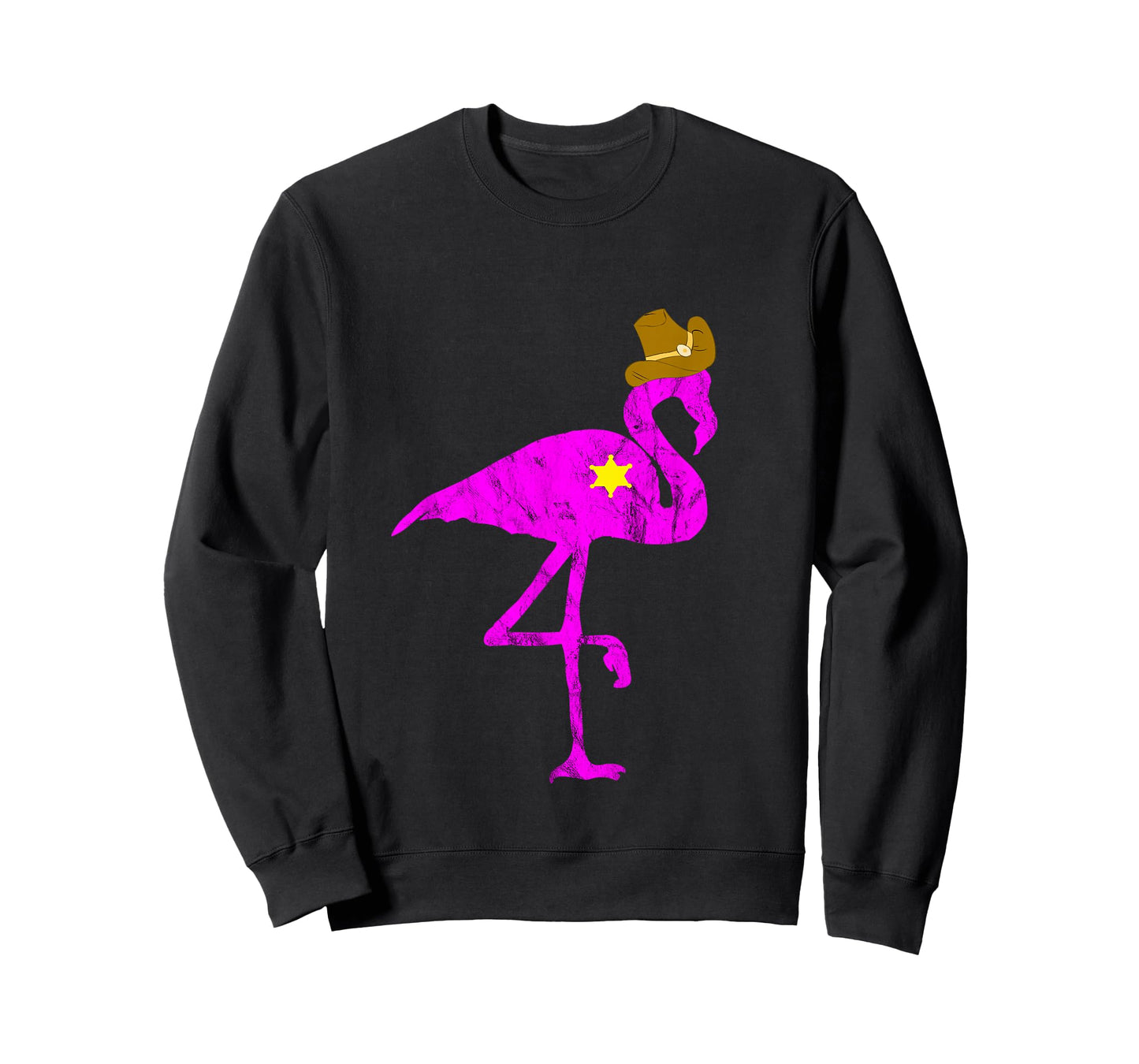 Cowboy Flamingo Exotic Bird Flamazing Sheriff Rancher TShirt T-Shirt