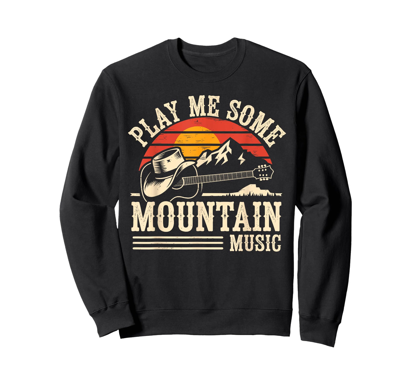 Play Me Some Mountain Music Retro Country Western T-Shirt
