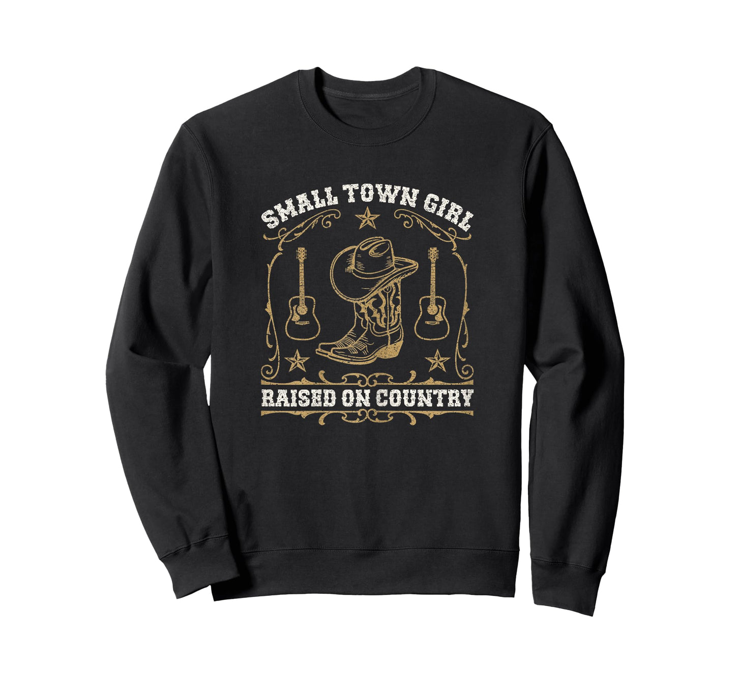 Small Town Girl Raised On Country Western Music Cowgirl T-Shirt