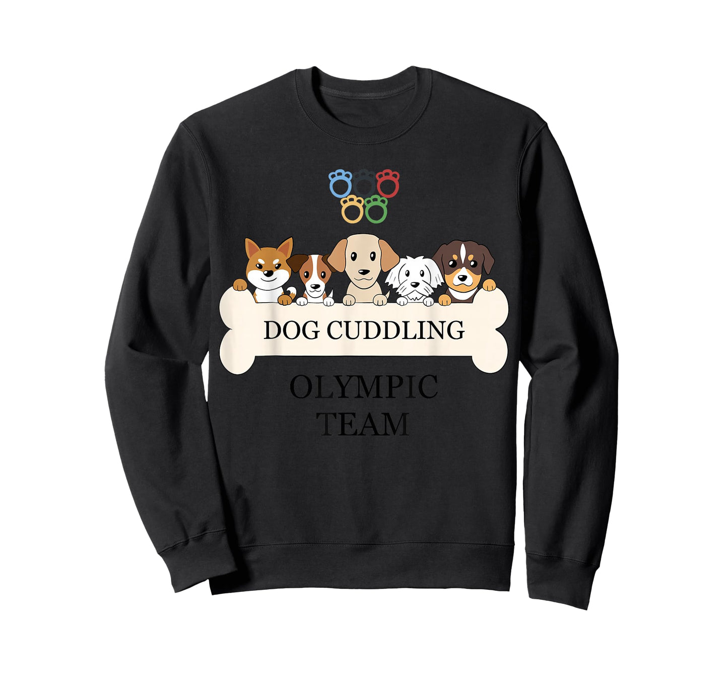 Funny Dog Quote Cuddling Olympic Team Cool Animal T-Shirt