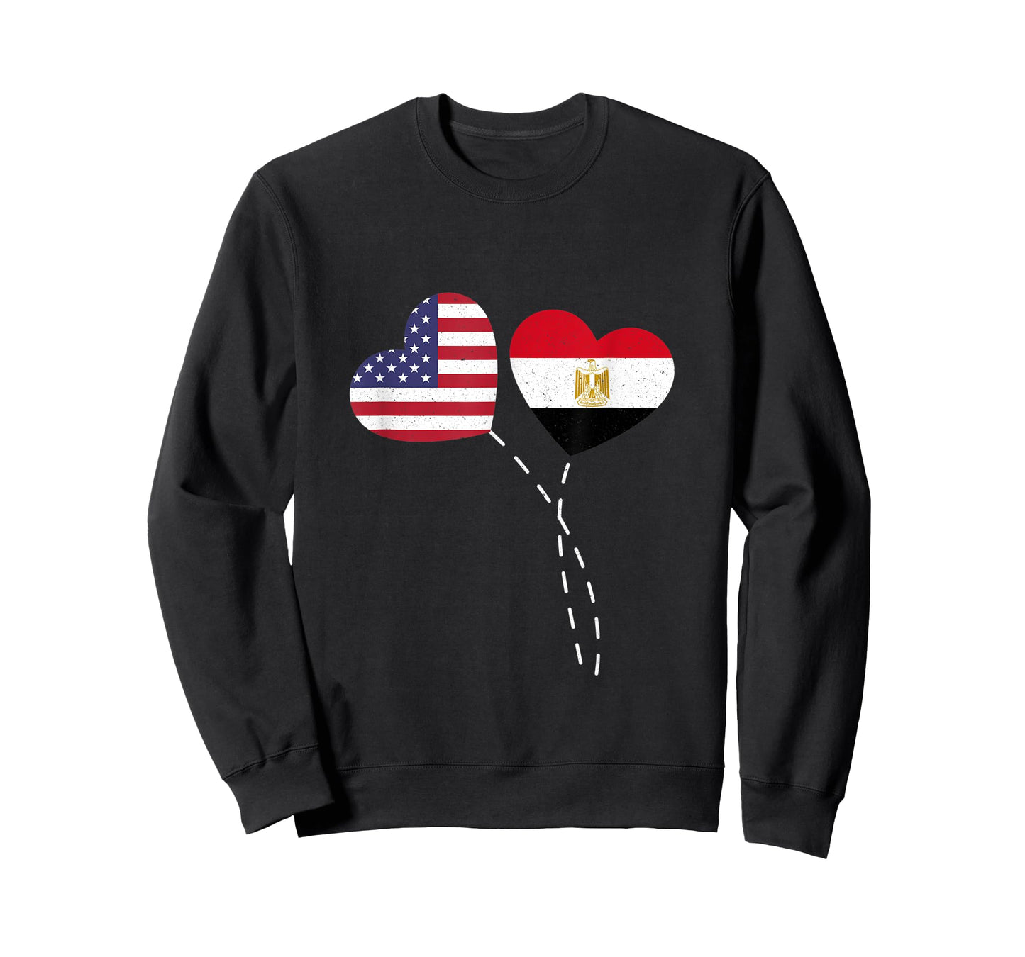 Loving Egypt USA Flag Heart Egyptian Americans Love Women Kids Men T-Shirt