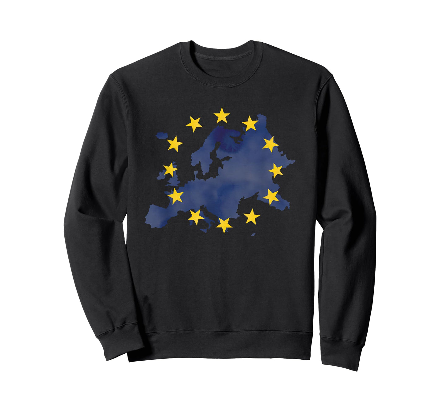 Map of Europe European Union Yellow Stars Starry Night EU T-Shirt