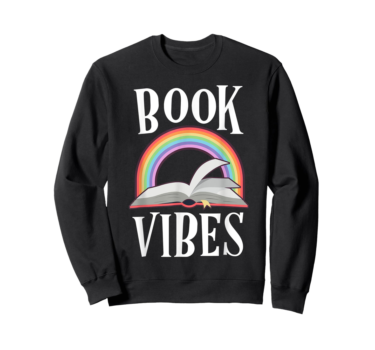 Book Vibes Librarian Gift Rainbow Teacher Reading Nerd Read T-Shirt for Men Women Kids