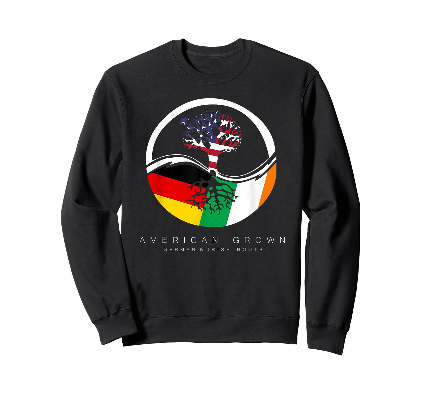 Irish German Roots - American Grown with Flag T-Shirt