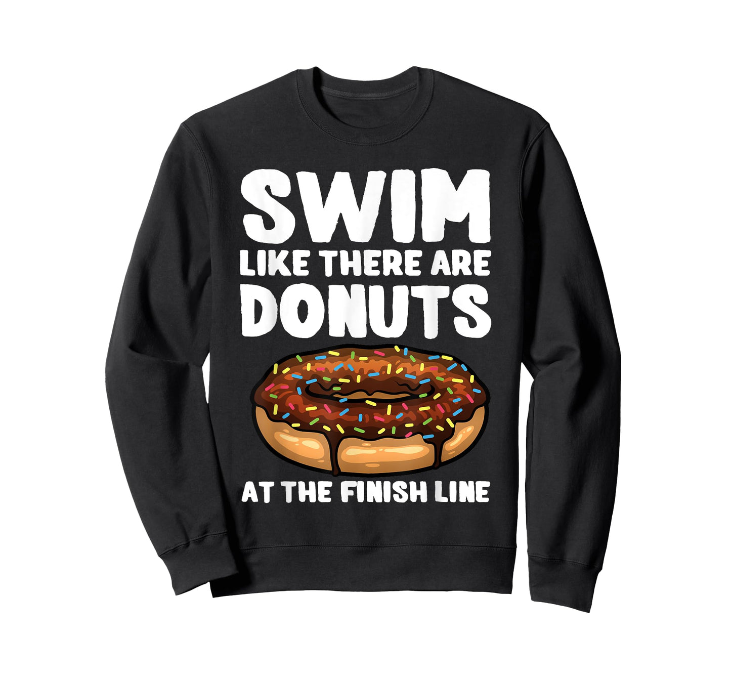 Best Swimming Art For Men Women Swimmer Donut Lover Swimming T-Shirt