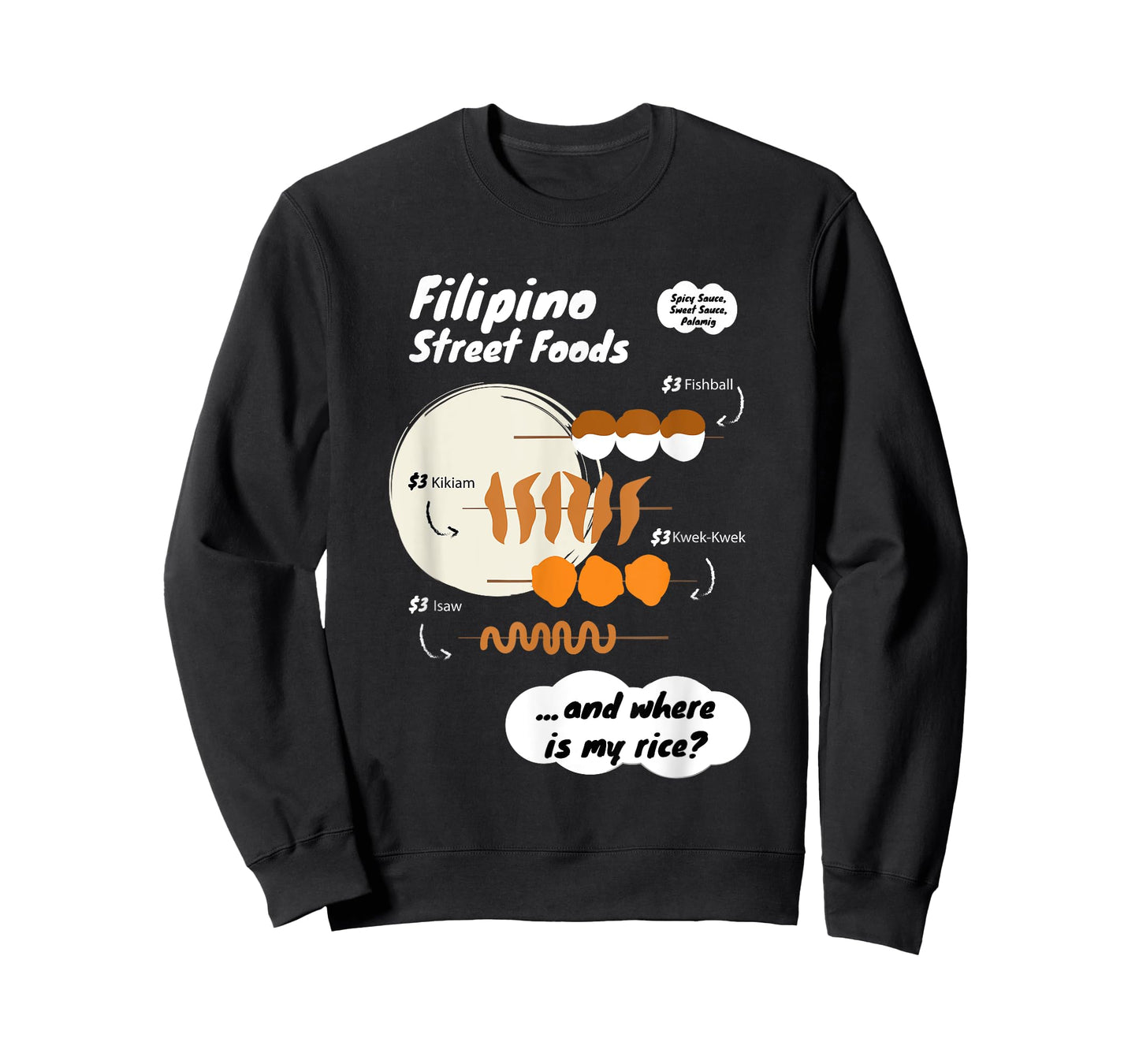 Funny Filipina Filipino Food Menu Rice Philippines T-Shirt