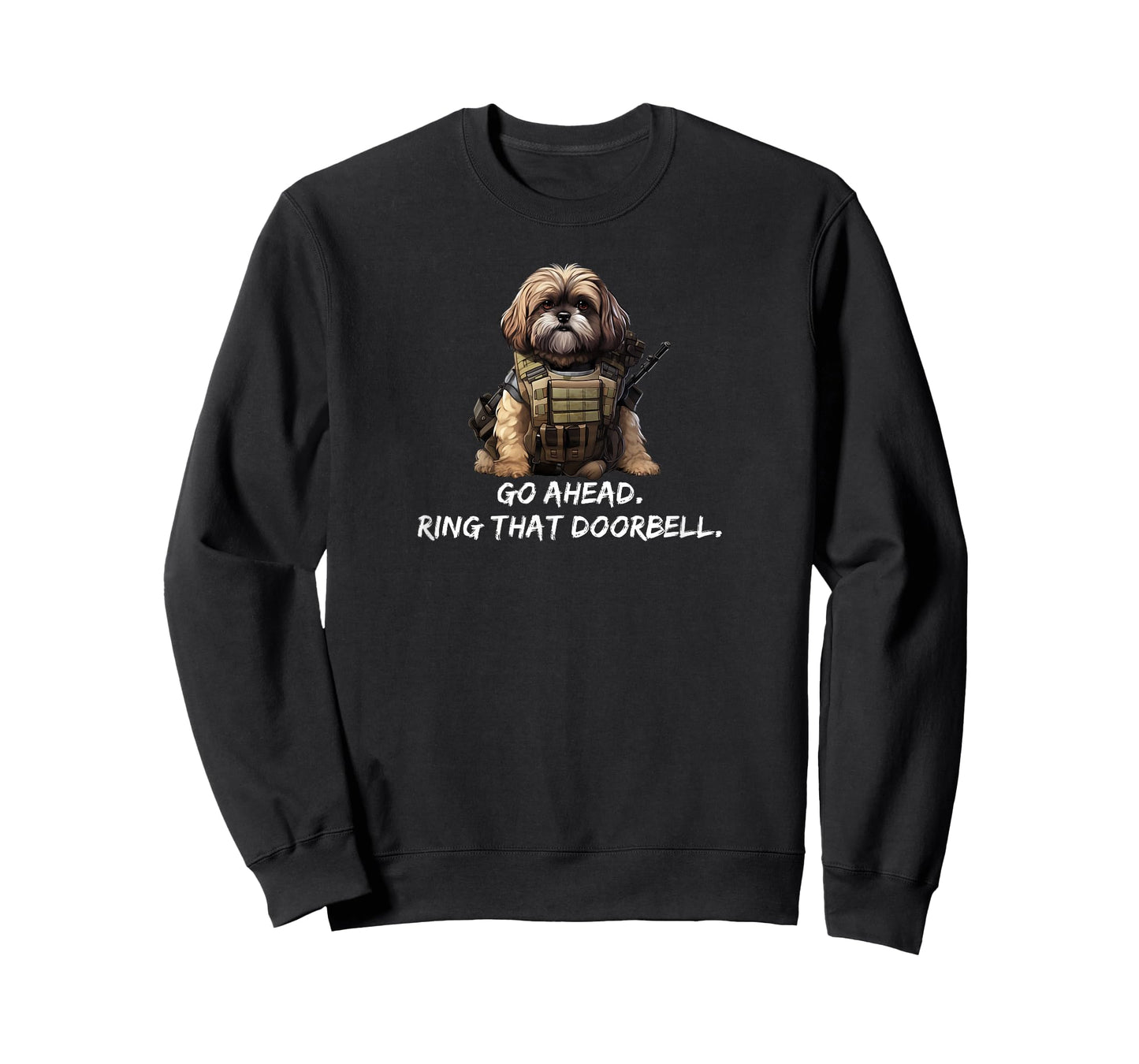 Funny Shih Tzu Dog Dad Shirt Ring That Doorbell Funny Dog T-Shirt