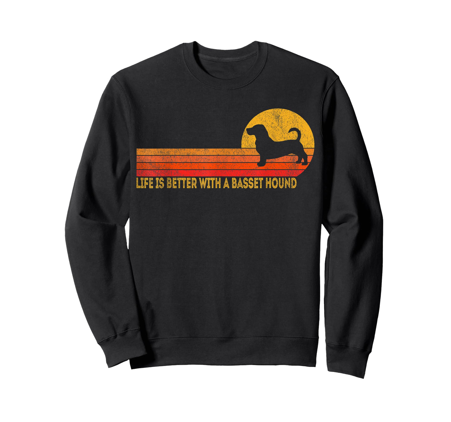 Life Is Better With A Basset Hounds Retro Basset Hound T-Shirt