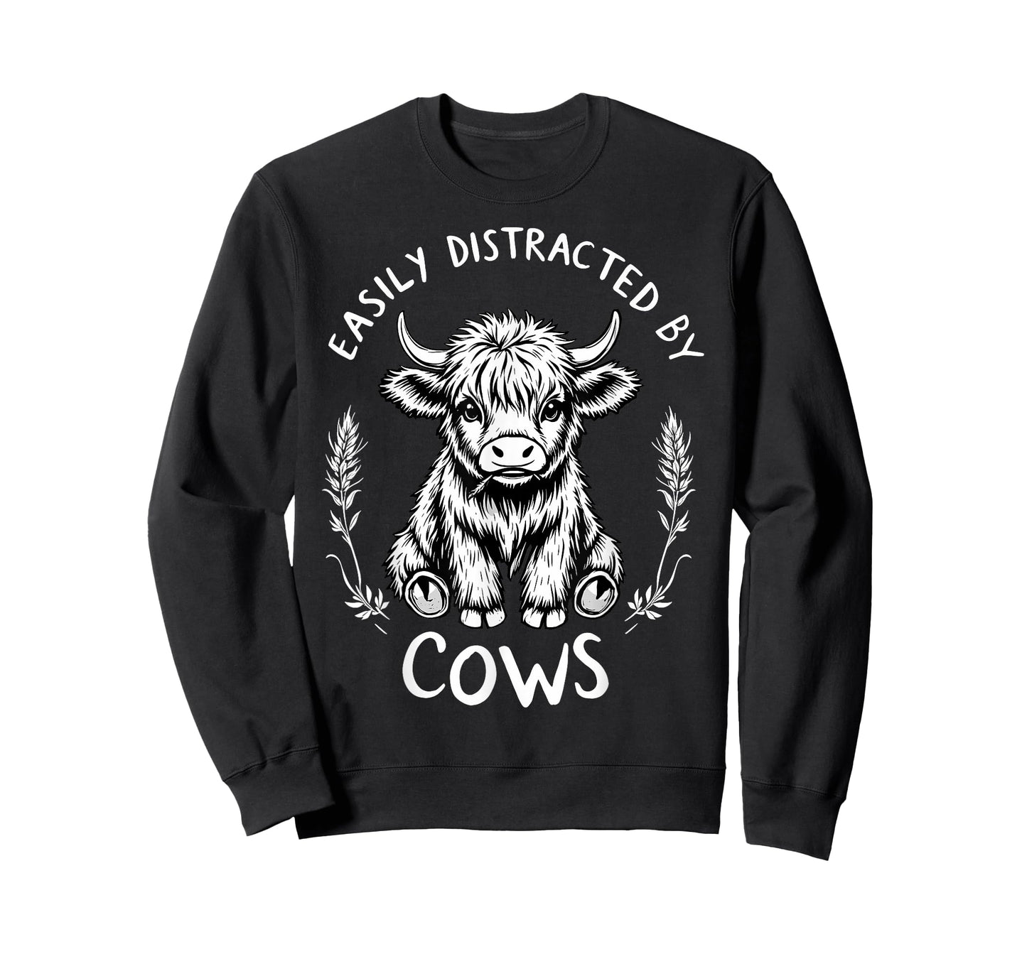 Easily Distracted By Cows Funny Rancher Cow Farmer Cattle T-Shirt