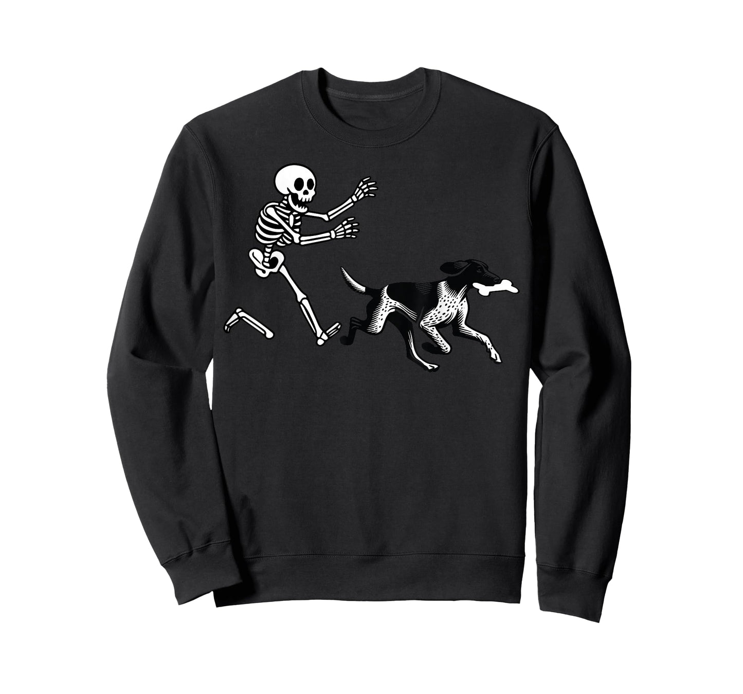 German Shorthaired Pointer Running Skeleton Halloween T-Shirt