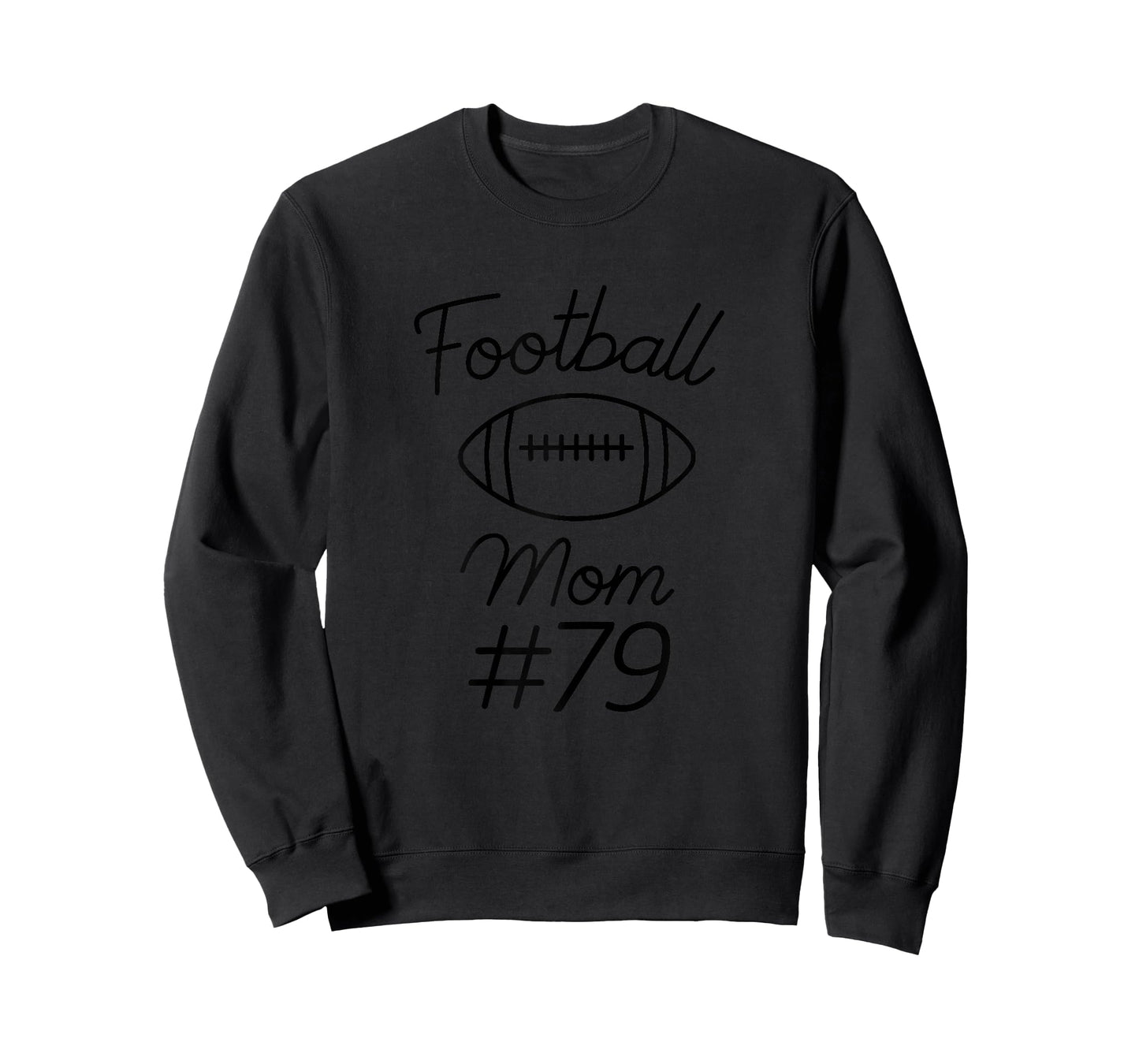 Football Mom Number 79 Biggest Fan Woman Team Mother My Son T-Shirt
