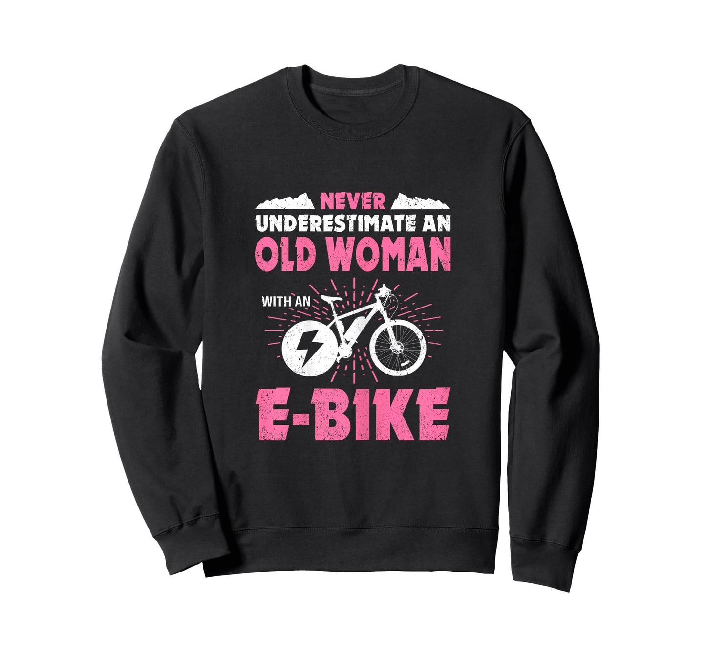 Never Underestimate An Old Woman On An eBike Cyclist Bicycle T-Shirt