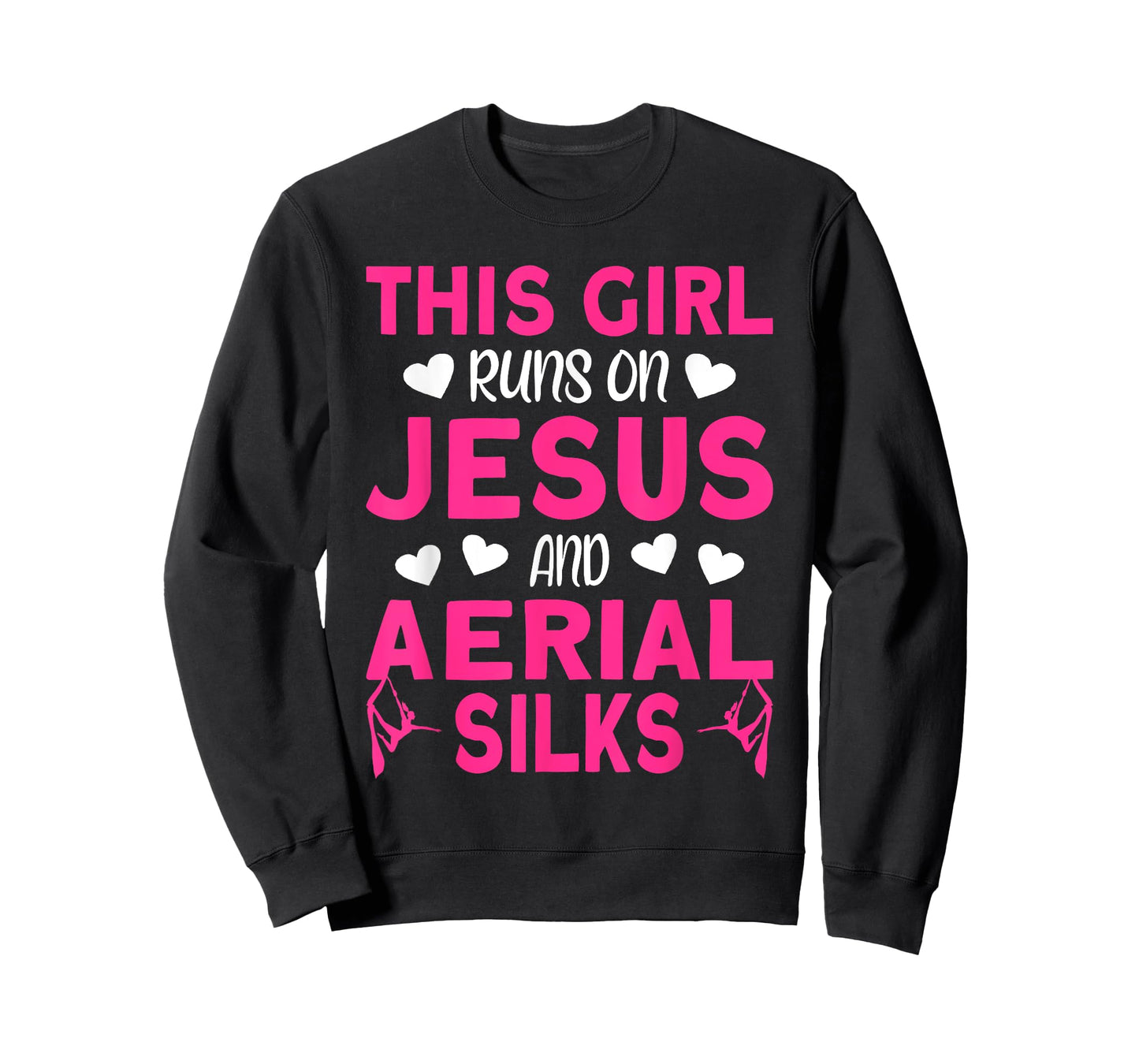 Aerialist This Girl runs on Jesus and Aerial Silks T-Shirt