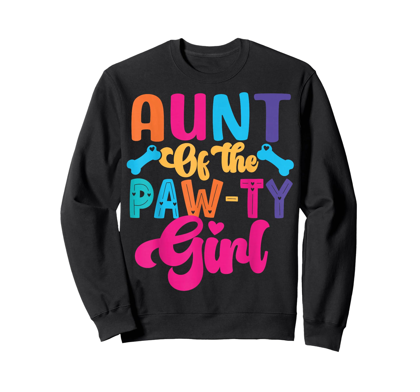 Aunt Of The Birthday Girl Dog Paw Family Matching Party T-Shirt