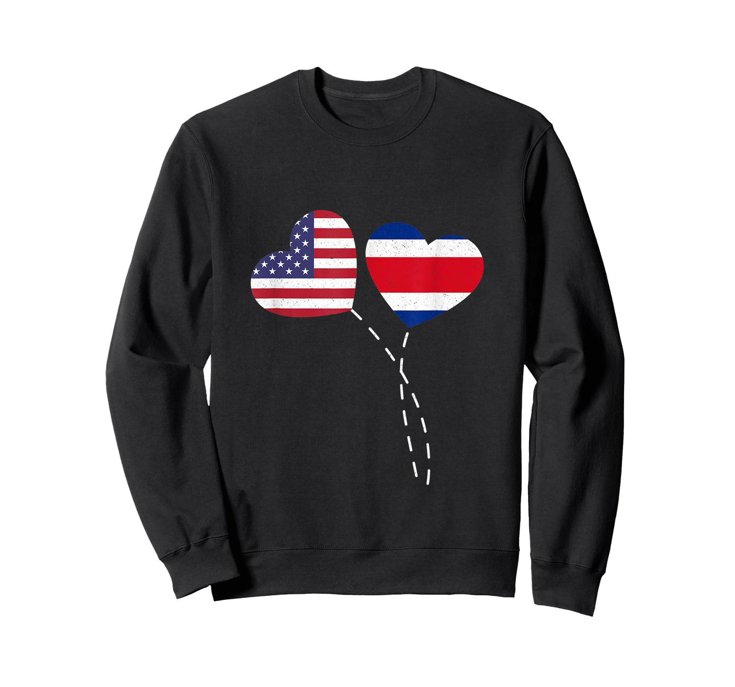 Loving USA Costa Rica Flag Heart Costa Rican Americans Love T-Shirt
