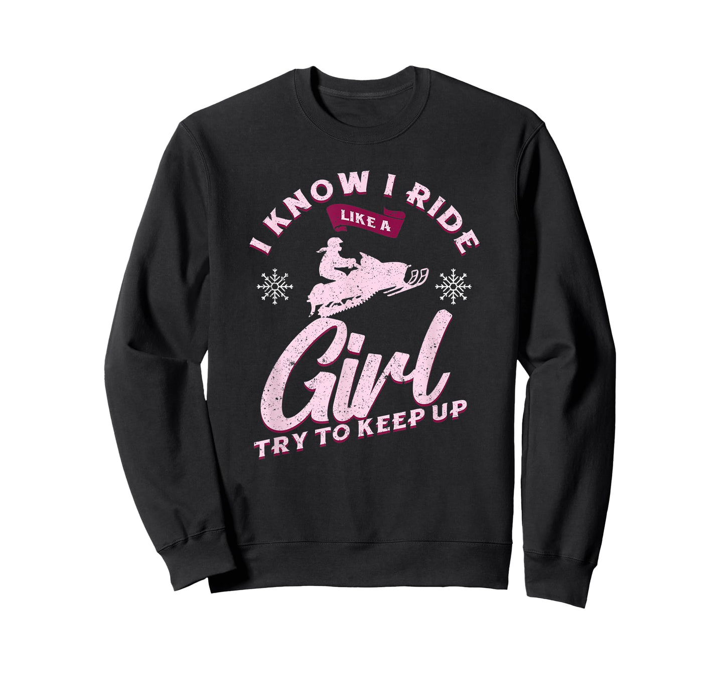 Snowmobile Ride Like A Girl Women's Winter Sports Motor Sled T-Shirt