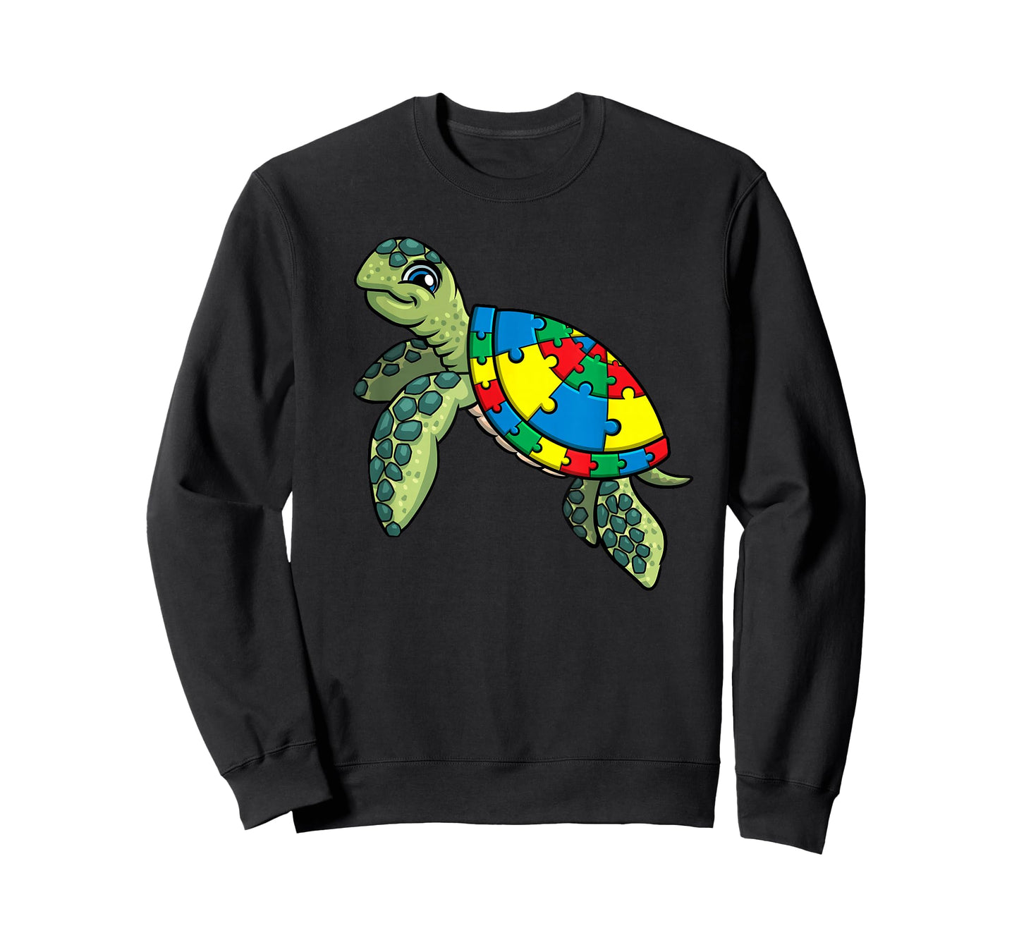Turtle Puzzle Pieces For Autism Awareness Kids Women Teacher T-Shirt