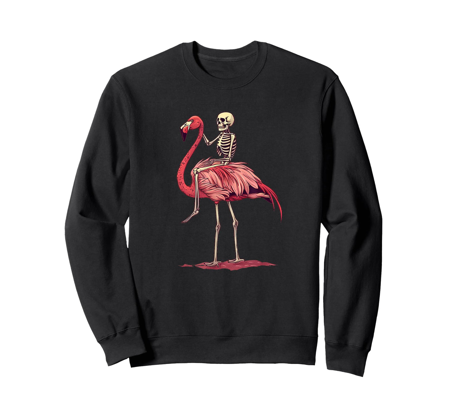 Skeleton with Flamingo Graphic for a Fun Summer Vibe T-Shirt